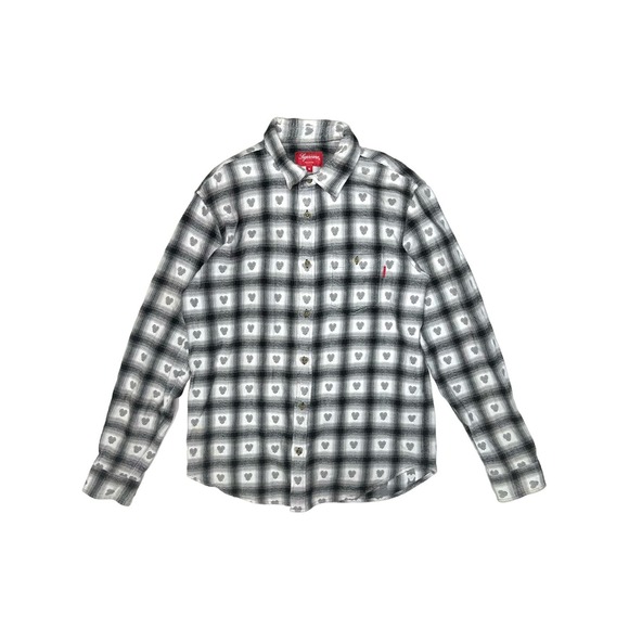 Supreme Hearts Flannel Button Up Shirt - Picture 1 of 6